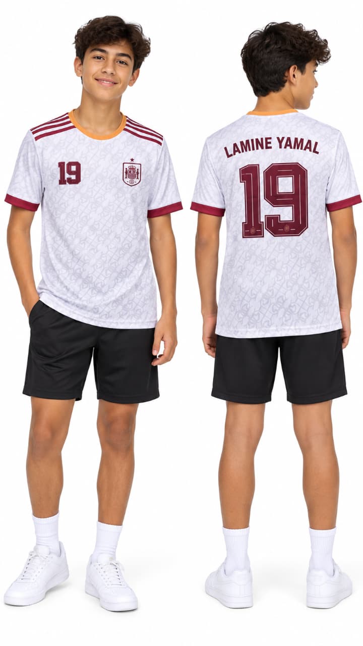 Spain Lamine Yamal #19 Football Jersey & Shorts Set