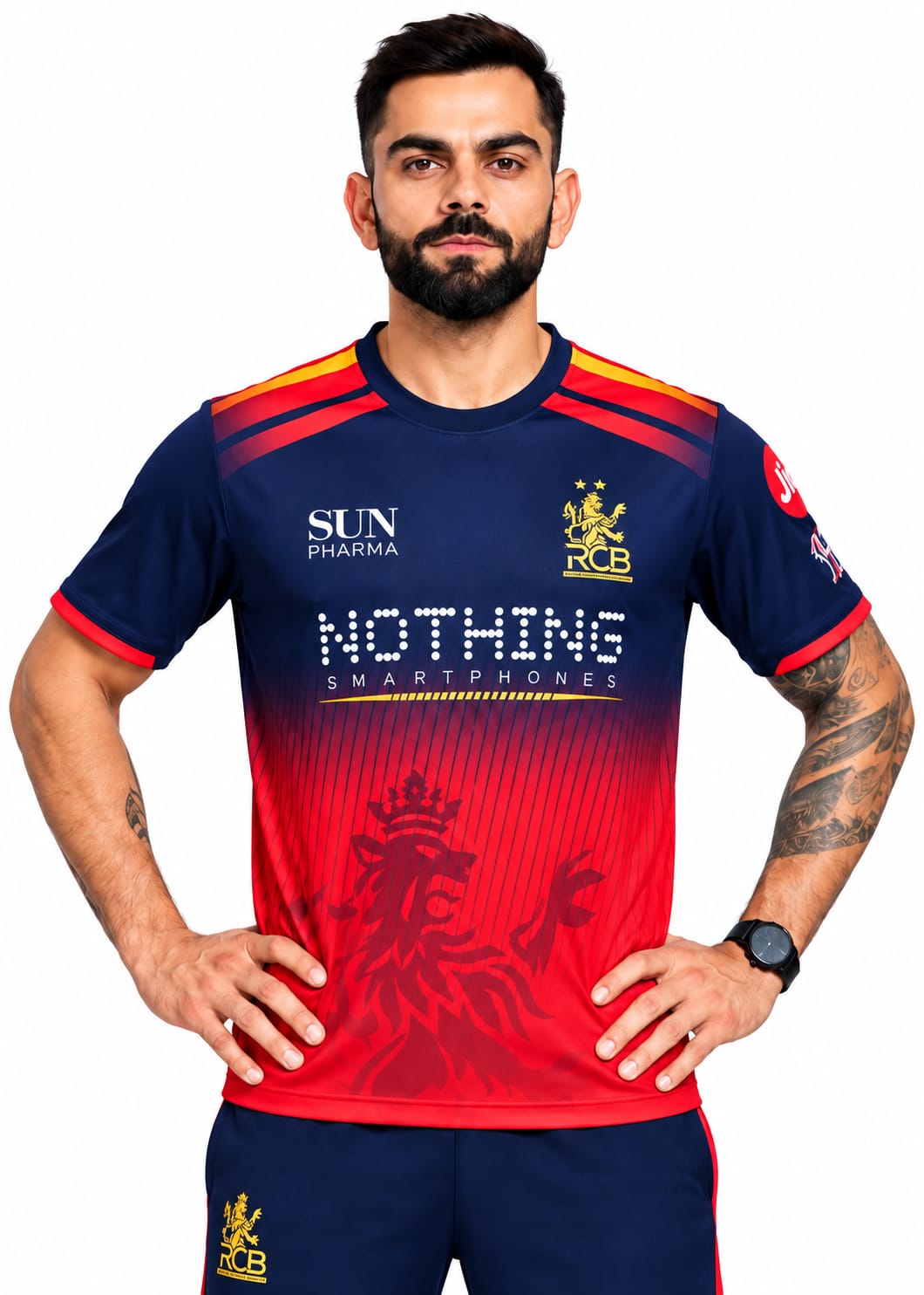 RCB Cricket Jersey – Red & Navy Blue
