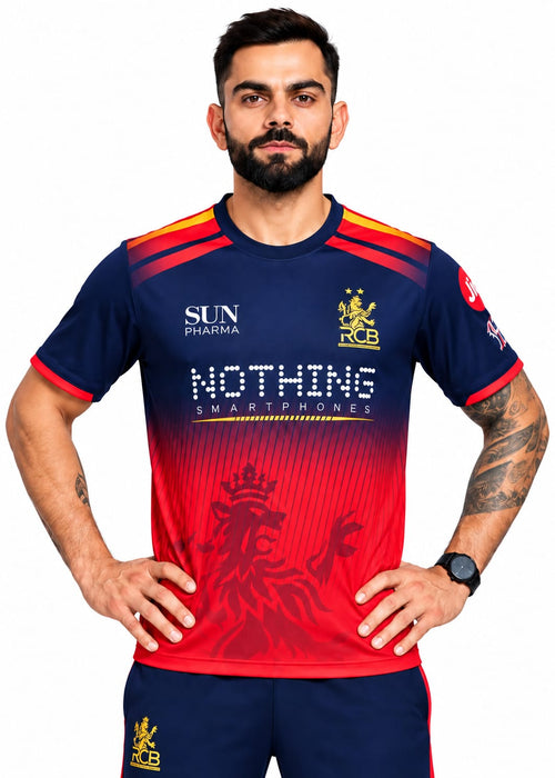RCB Cricket Jersey – Red & Navy Blue